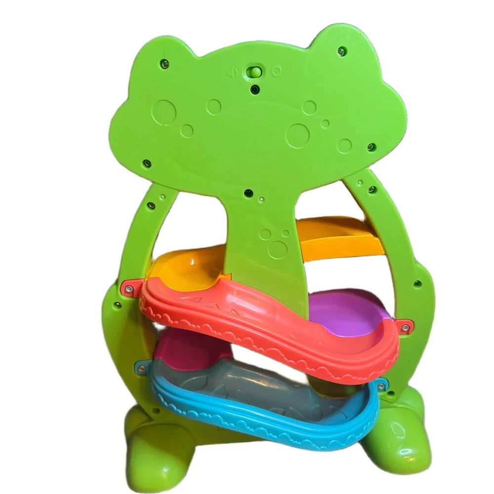 Playskool Feed Me Froggy Ball Ramp Toddler Toy Green Hasbro A7378 with 3 Balls